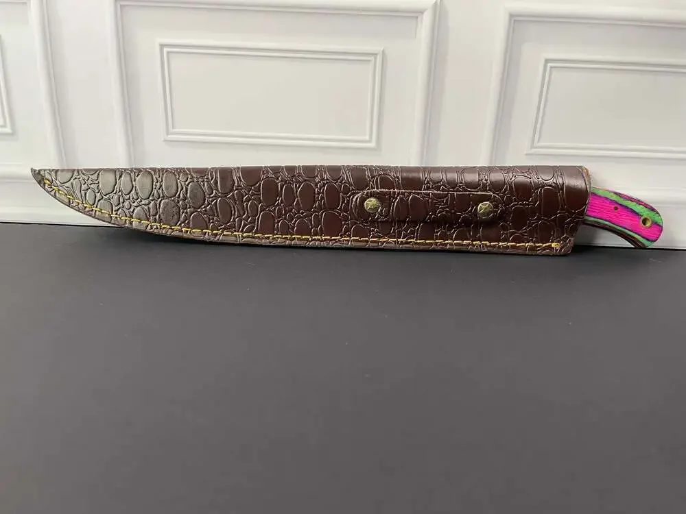 Purse or boot accessory . Custom Damascus Steel Knife.